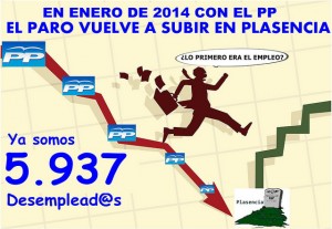 Paro Plasencia enero 2014 -PSOE provincia de Cáceres-