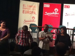 Rocío Bermejo, Leire Iglesias, Begoña García y Miguel Ángel Morales estuvieron este lunes en Torrejoncillo.