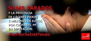 Parados y pérdida de millones por parte de la Diputación provincial