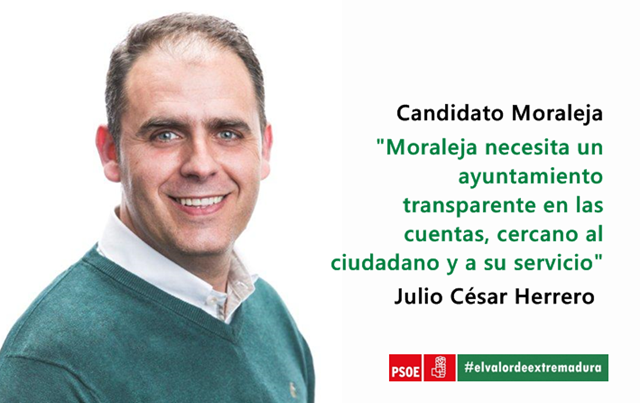 Julio César Herrero: «Moraleja necesita un ayuntamiento transparente, cercano al ciudadano y a su servicio»