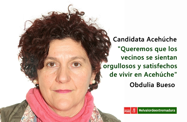 Obdulia Bueso: «Queremos que los vecinos se sientan orgullosos y satisfechos de vivir en Acehúche»