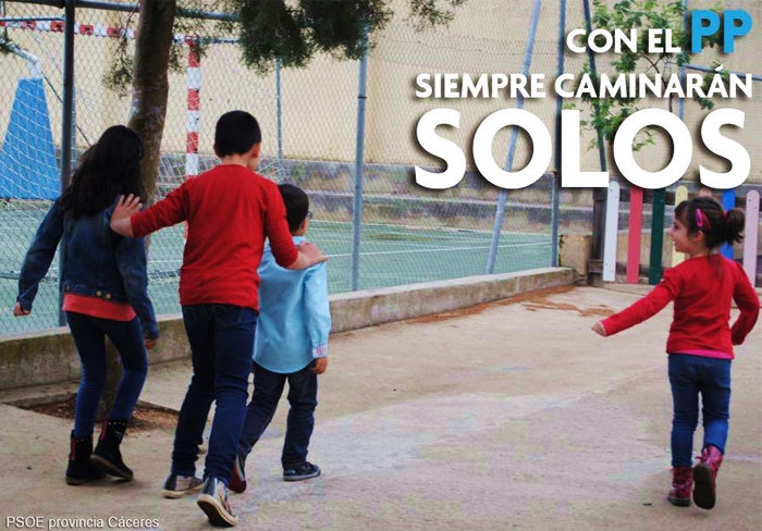 Con el PP los niños siempre caminarán solos