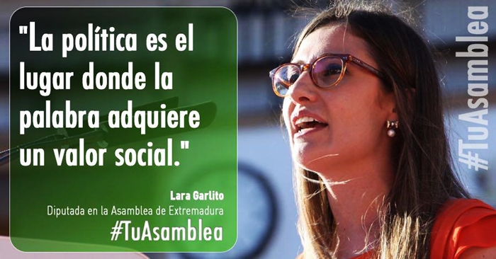 Lara Garlito: «La política es el espejo de los ideales»
