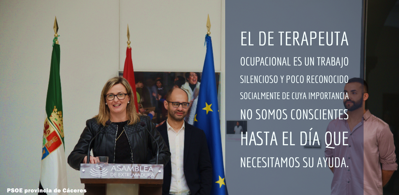 Blanca Martín y los terapeutas ocupacionales