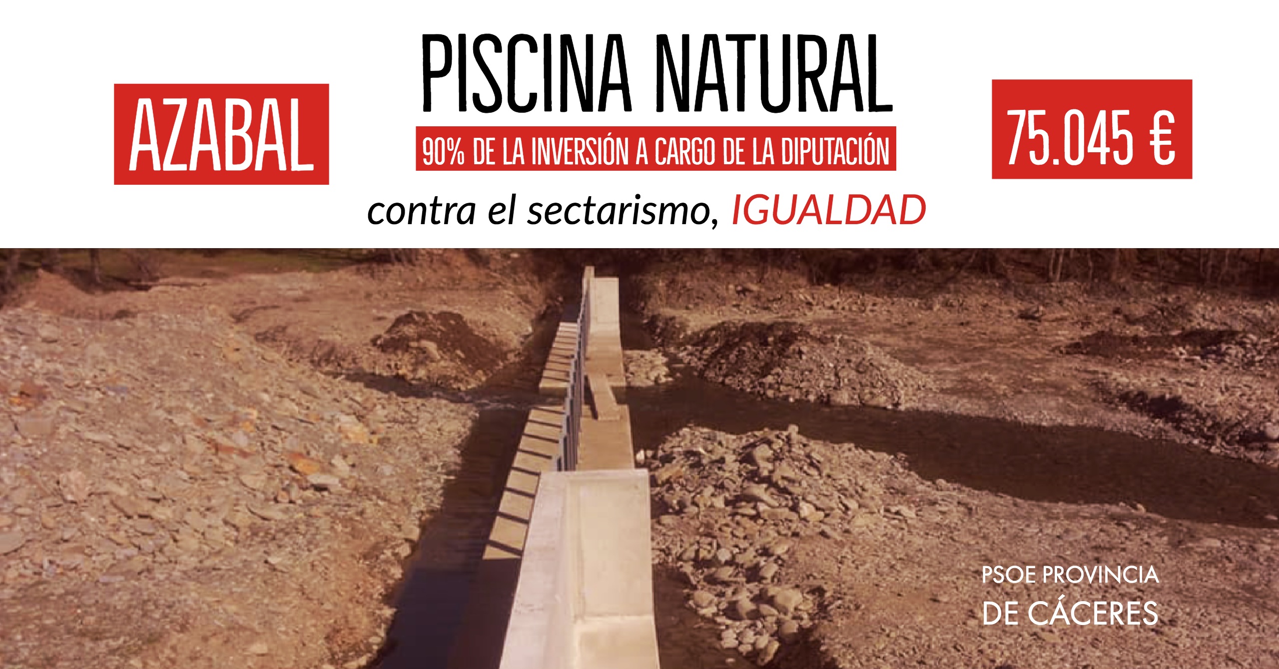 Fernando G. Nicolás: «El 90% por ciento de la piscina natural de Azabal lo invierte la Diputación»