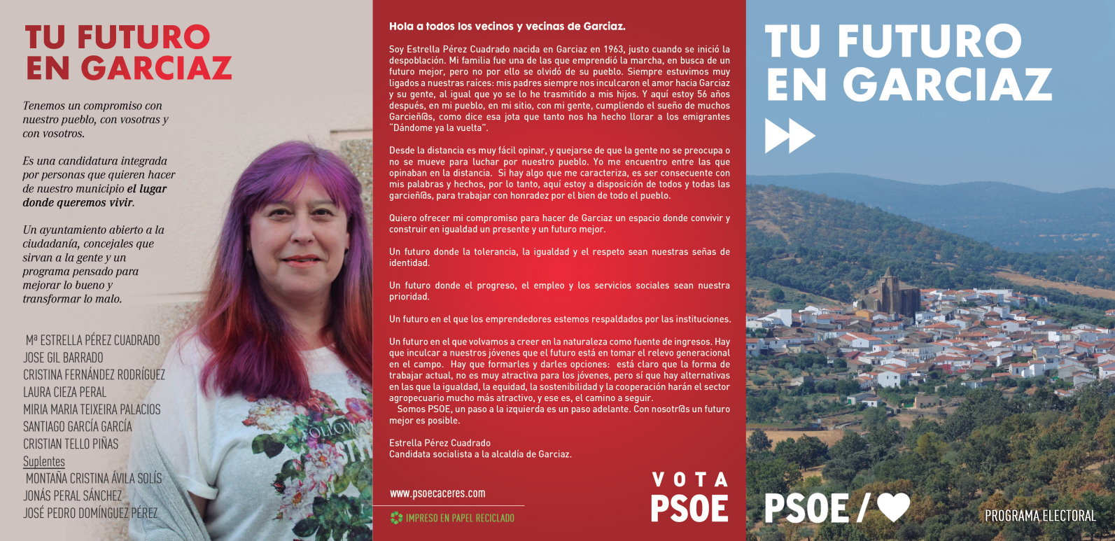 Mª Estrella Pérez: «Garciaz necesita un gobierno que solucione los problemas reales»