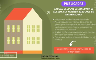 La Junta convoca cuatro nuevas ayudas para facilitar el acceso a la vivienda en Extremadura