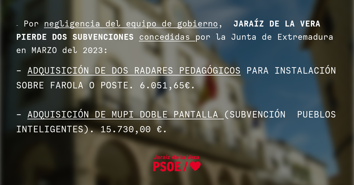 Subvenciones Jaraíz