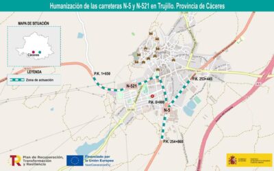 Mitma formaliza por unos 2,5 millones de euros la humanización de las travesías de la N-5 y de la N-521 en Trujillo