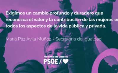 María Paz Ávila Muñoz: «Las mujeres socialistas rompiendo techos de cristal»