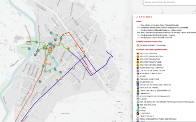 La Diputación de Cáceres publica visores municipales con información de rutas comerciales y turísticas de los nueve municipios integrados en el proyecto “Nodos Turísticos y Comerciales 4.0”