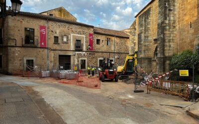 Continúan las obras en la Plaza Doctor Durán de Cáceres donde la Diputación ha invertido 248.627€ con fondos propios