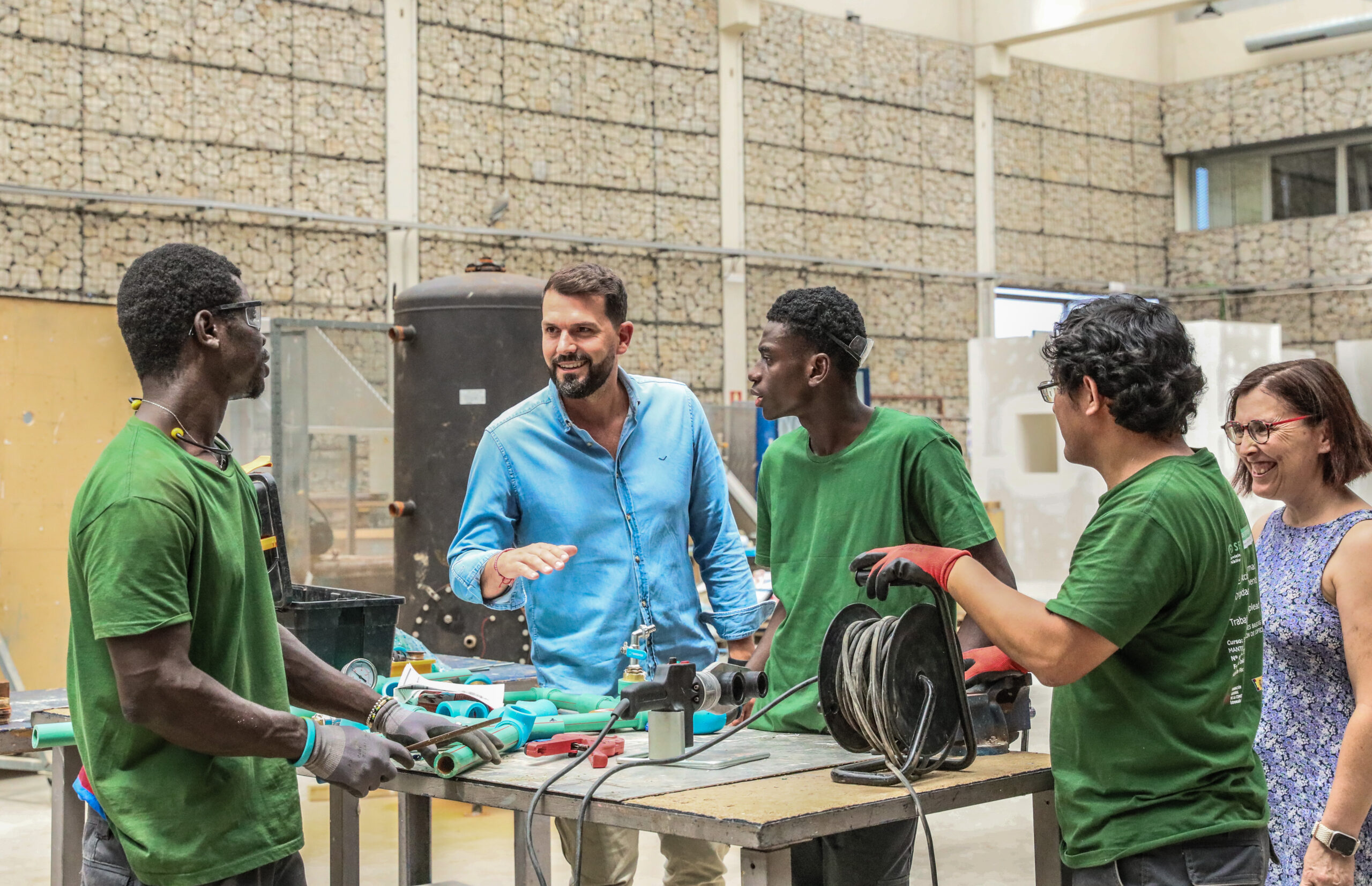 Álvaro y trabajadores migrantes