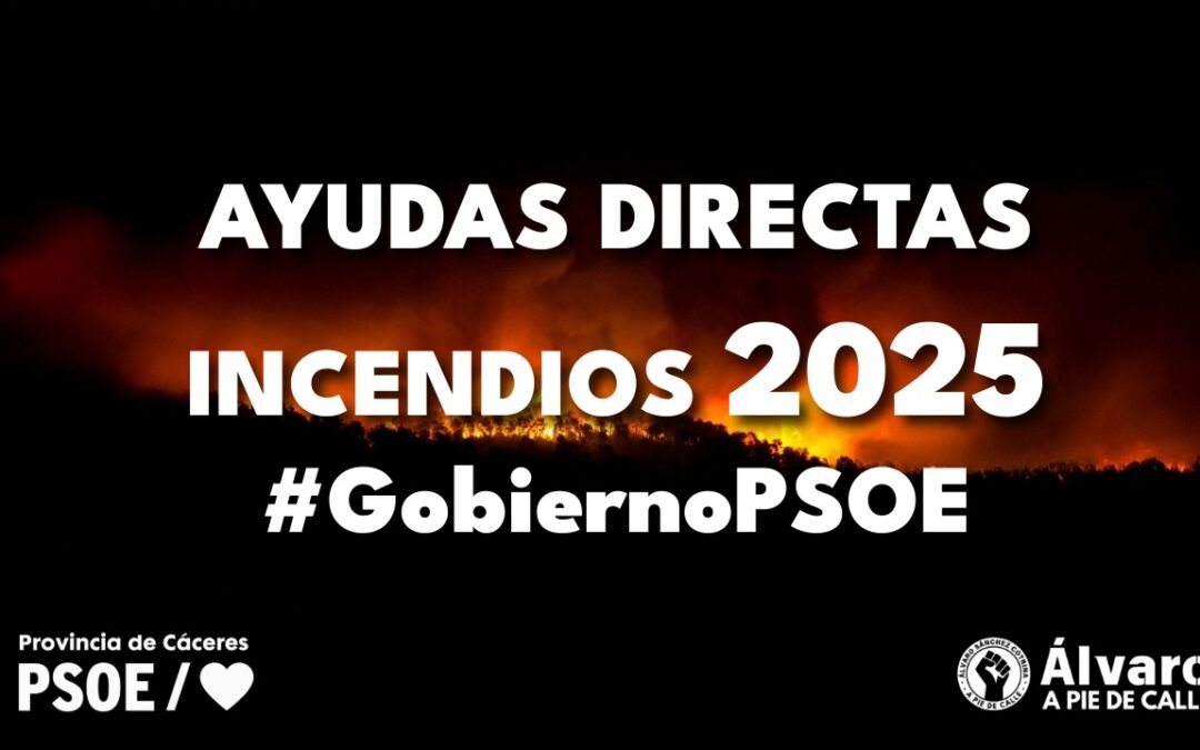 Concesión directa de ayudas para compensar los daños producidos sobre la actividad agraria por los incendios acaecidos durante el verano de 2025