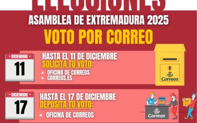 Voto por correo Elecciones a la Asamblea de Extremadura 2025