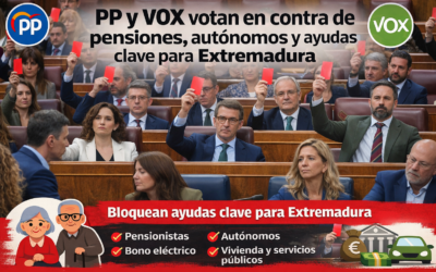 PP y VOX votan en contra de pensiones, autónomos y ayudas clave para Extremadura