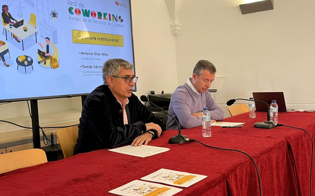 Diputación de Cáceres presenta la Red Provincial de Coworking para impulsar el teletrabajo y fortalecer el ecosistema económico en los municipios