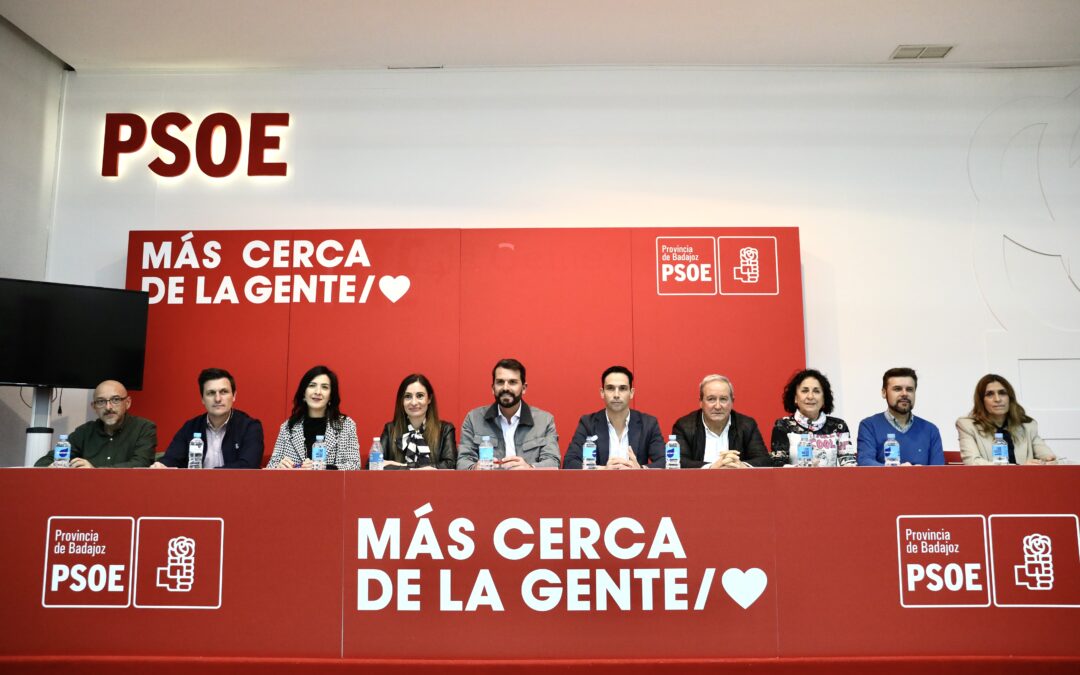 PSOE de Badajoz y Cáceres activan la maquinaria municipalista y refuerzan la coordinación cuando falta un año para las elecciones municipales