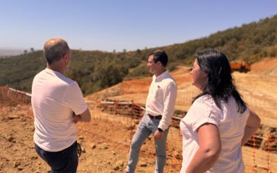 La Diputación prevé reabrir en mes y medio la carretera entre Berzocana y Logrosán dañada por las borrascas